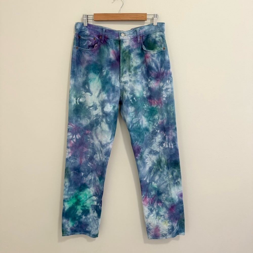 Agolde 90's Pinch Waist High Rise Tie Dye Jeans